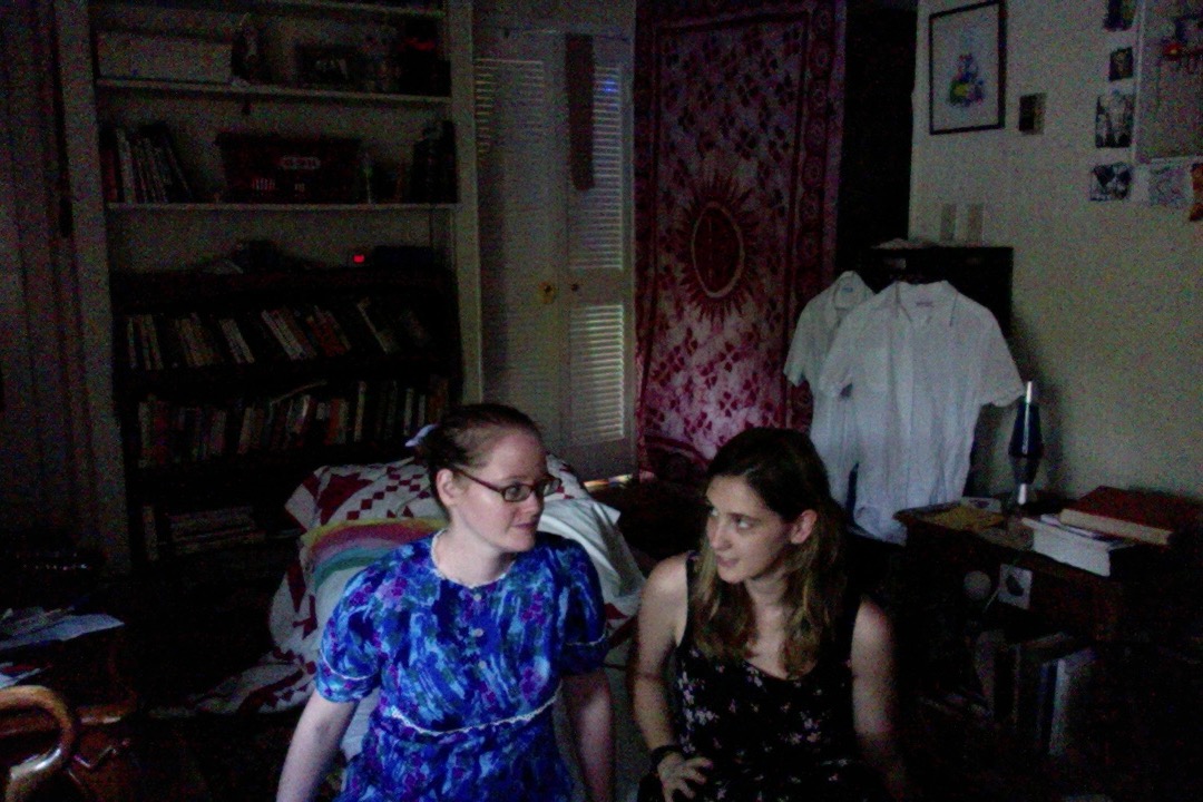 Me and Becca Dressed up at Adobe Apartments